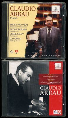 2 KLASSIK-CDs Claudio ARRAU PIANO BEETHOVEN LISZT SCHUMANN DEBUSSY CHOPIN NEU! 