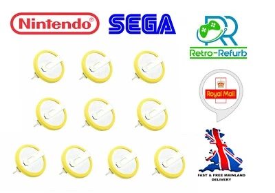 Tabbed CR2032 Cart Game Save Battery Nintendo & SEGA + Gamebit Tool Options