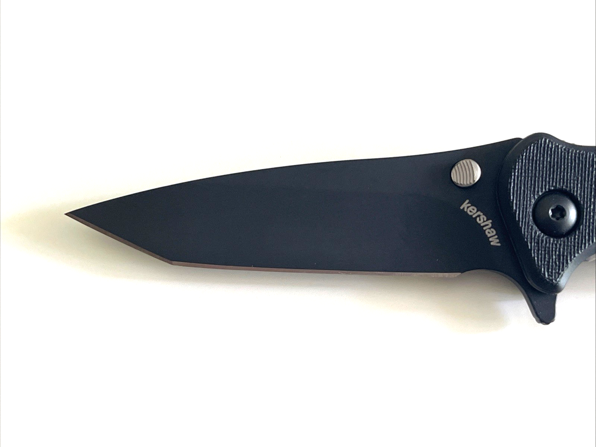 Kershaw 1735TBLK Zing RJ Martin Folding Knife Tanto Sandvik 14C28N