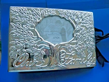 Our Family Tree Of Life silver plated photo front album 4x6 by LENOX New X2
