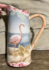The Cellar Macys Flamingo Tropical Tall Pitcher Ocean Floral
