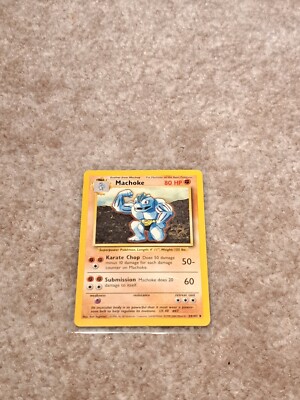 Pokemon Machoke - Base Set - 34/102 - uncommon