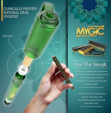 Natural Oral Hygiene Miswak Pen (siwak) Toothbrush with Precut Miswak Cartridges