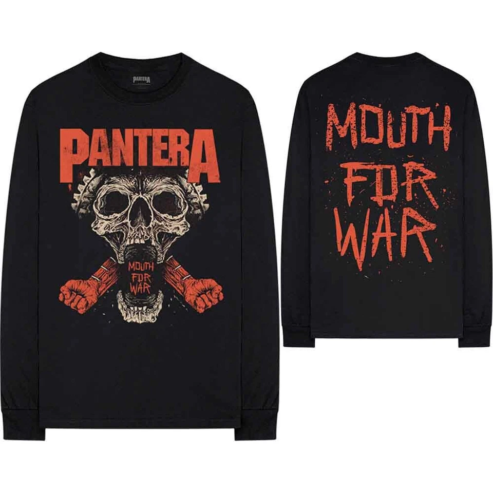 Camiseta Pantera 'Mouth For War' Negra Manga Larga - NUEVA
