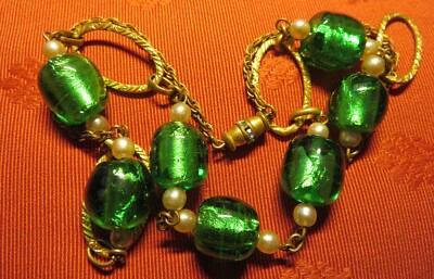 Collier De Perles De Murano - Fermoir Tonneau - Bijou Occasion