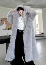 Men Fur Coat thick Hooded Jacket Men Winter Loose Long Warm Parka Outwear