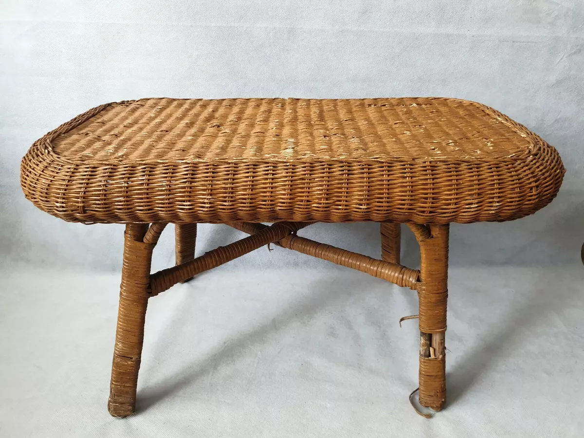 Vintage wicker 2024 side table