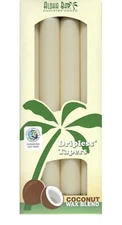 Aloha Bay - Cream Unscented 9" Tapers Candles, 4 Pack - Coconut Wax