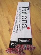 Ruffneck Fontana Scarf Advertising Red & Black Reversible Made In Turkey 7"x60"
