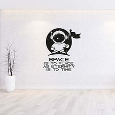 Eternity Quote Astro Space Universe Vinyl Wall Art Sticker for Home Room Decals