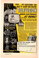 1951 Print Ad De Forest's Training Inc Learn & Master Televsion Radio-Electronic