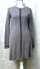 Monrow Women’s Crew Neck Long Sleeved Sweter Dress, Slate, Small