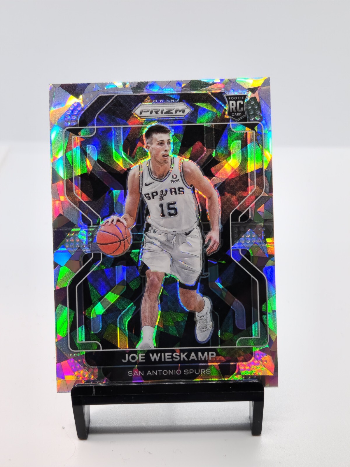 2021-22 Panini Prizm Joe Wieskamp Cracked Ice Rookie San Antonio Spurs #322