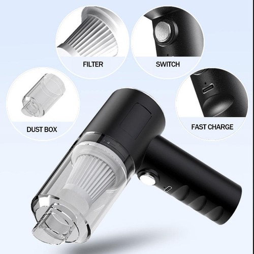 Leistungsstarker kabelloser Auto Staubsauger Mini tragbarer Handstaubsauge D7U4 - Bild 5 von 11