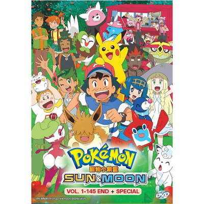 Eng Dub Pokemon Sun & Moon Complete Collection (1-145 End