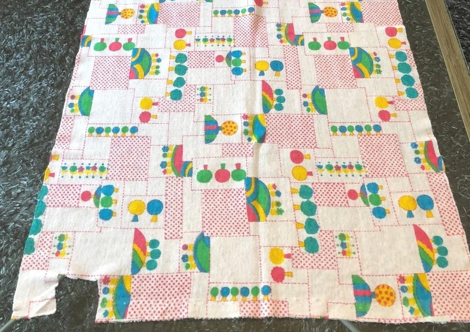 De colección Niños Estampado Tejido Material Textil Flower Power Geométrico Lunares Foto 3 de 4