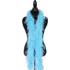 Aqua Blue 2ply Ostrich Feather Boa Scarf Prom Halloween Costumes Dance Decor
