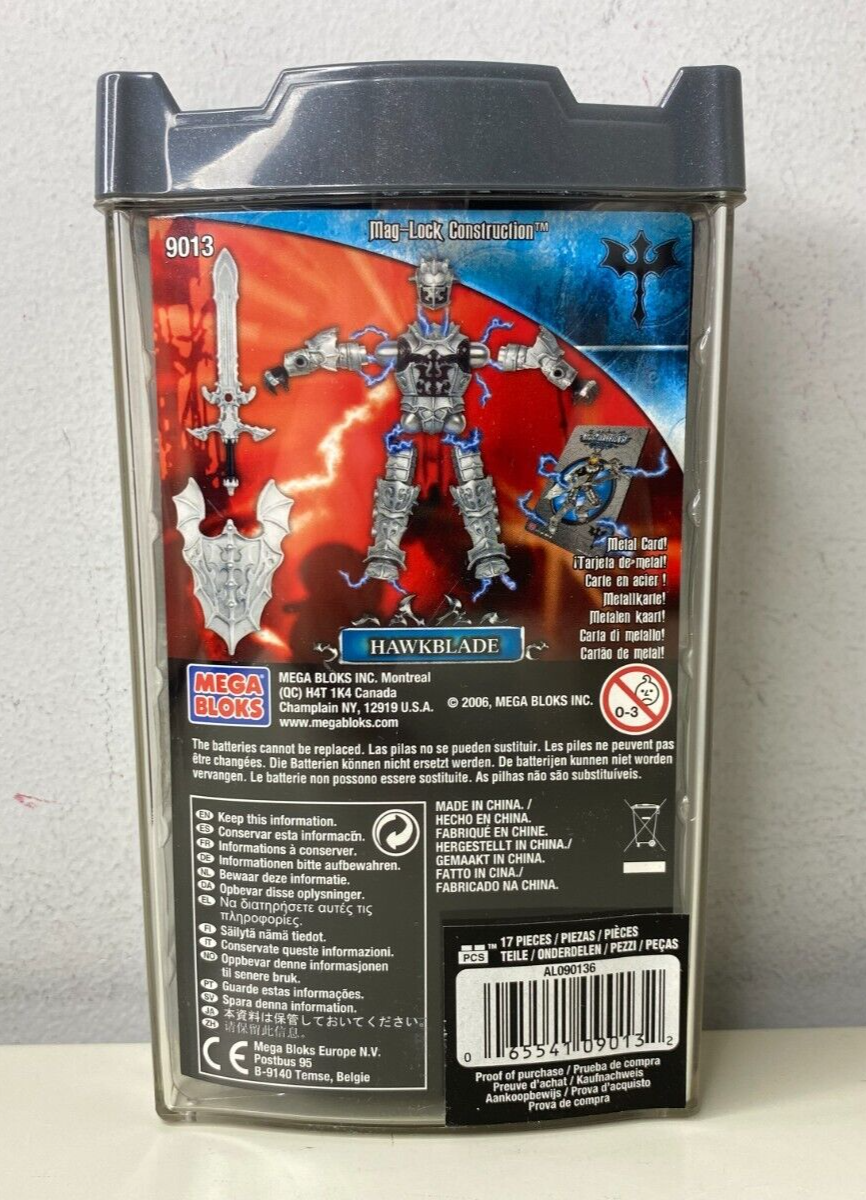 Mega Bloks Mag Warriors HAWKBLADE 9013 Brand New 17 pcs Magnetic