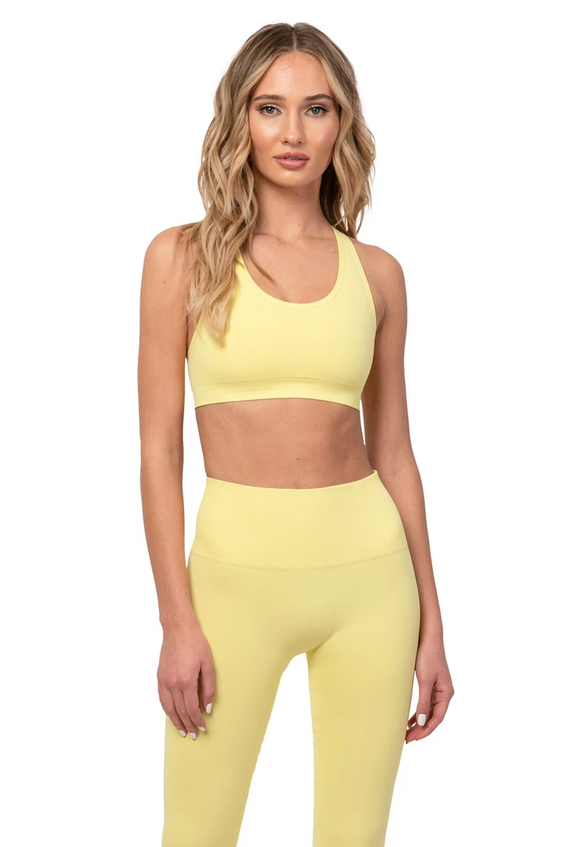 Morgan Stewart Sport Pastel Sports Bra Yellow Active Wear Revolve