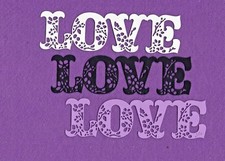LOVE  13 die cuts scrapbook cards