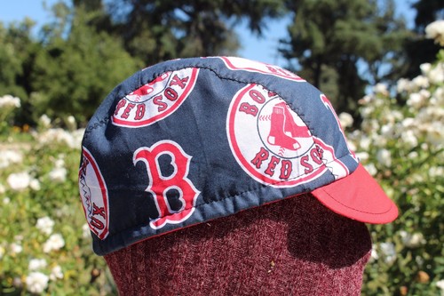 CYCLING CAP MLB BOSTON RED SOX     100% COTTON HANDMADE IN USA - Picture 1 of 8