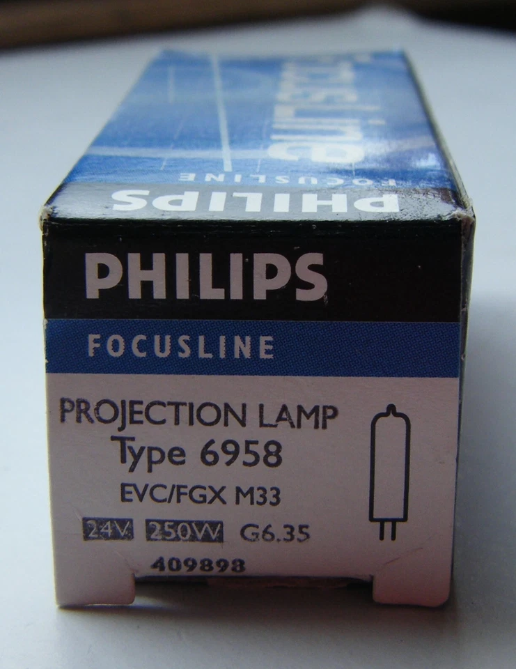 Philips FocusLine  Projection Lamp 6958 EVC/FGX M33 G6.35 - Image 2 of 3