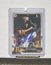 Braxton Ashcraft Signed 2018 Bowman Draft Rc Rookie Card Auto Pirates IP. rookie card picture