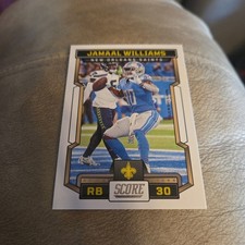 2023 PANINI SCORE JAMAAL WILLIAMS BASE FOOTBALL CARD NEW ORLEANS SAINTS LIONS 80