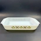 Vintage Fire-King Meadow Green Milk Glass Baking Dish 1.5 Qt Casserole