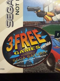 New Sega Saturn 3 Free Games Pack Virtua Fighter 2  Virtua Cop Daytona USA MINT!