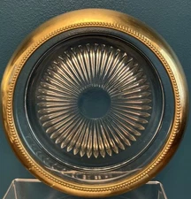 Vintage PARK SHERMAN DESK  Brass & Glass Ashtray Dish 5.5”  *No Wood Base*