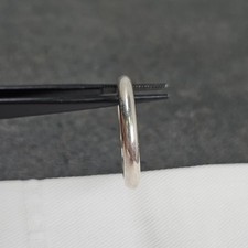 Vintage Sterling Silver Dome Polished 3mm Stackable "Wedding Band" Ring Size 8