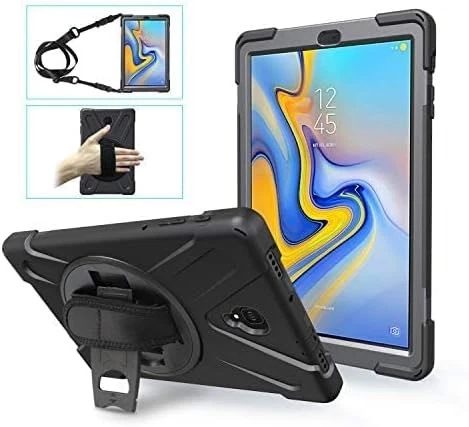 Funda KIQ para Galaxy Tab A 10.5 T590 2018, protector blindado a prueba de golpes negra Foto 4 de 4