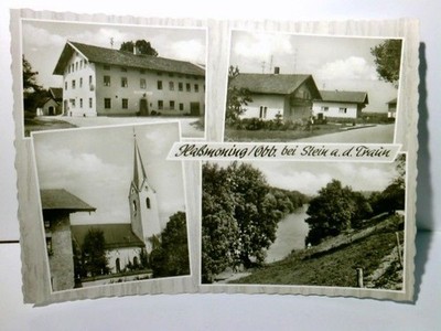 Haßmoning. Obb. bei Stein a. d. Traun. Alte Ansichtskarte s/w. ungel. ca 60ger J