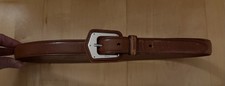 VTG Lauren Ralph Lauren Brown Leather Silver Buckle Belt Western M