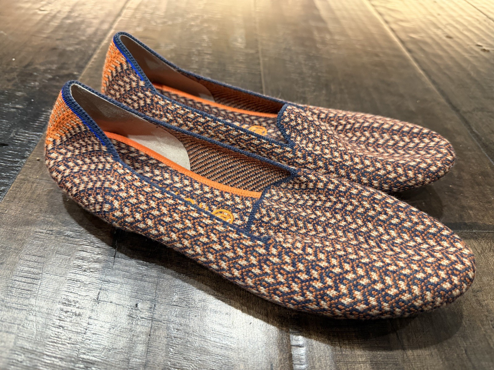 Rothys Merino Wool Loafer Shoes Womens 10 Walnut Tweed Retired Slip On Flat