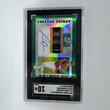 2019 Panini Contenders Draft Green Optic Ticket 1/5 Logan Davidson SGC 10
