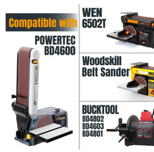 Powertec 10PK Sanding Belts 80 Grit Aluminum Oxide for Benchtop Belt&Disc Sander