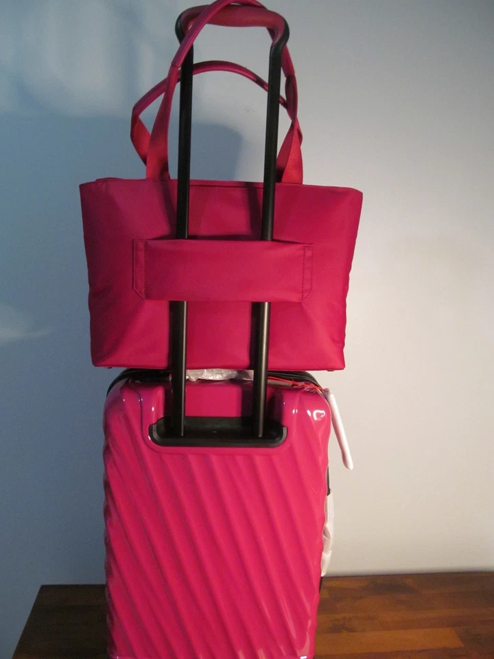TUMI 19 Degree Fuchsia Carry On Spinner & Voyageur 13" Maggie Tote-USB Port, NWT - Image 3 of 4