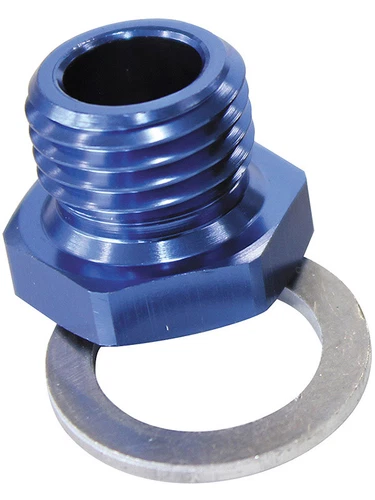 Aeroflow Metric Port Reducer M16 x 1.5 to 1/8 Inch Blue (AF912-M16-02)