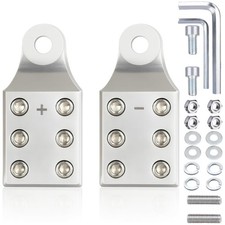 6-Way Battery Terminal Connectors Fits up to 4/0 AWG Cables M10 Car Batte...
