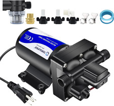 Water Pressure Booster Pump, 110V AC Water Diaphragm Pump, 5.5GPM 75PSI with Pow