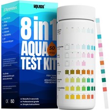 Aquarium Test Strips - 8-in-1 Aquarium Water Test Kit Fish Tank Testing Kit f...