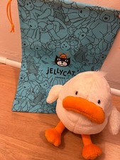 Jellycat Delia Duck Character Grumpy Plush with Tags Dust Bag Gift for Kids-23cm