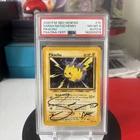 Pikachu 70/111 Neo Genesis  WoTC Pokemon TCG PSA 8 Auto 8 sign Sarah Natochenny