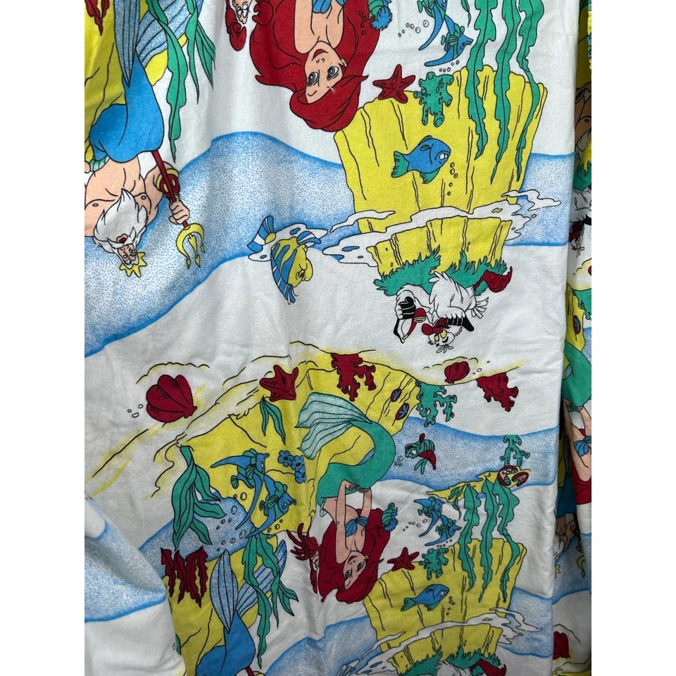 复古迪士尼小美人鱼扁平贴合双床单套装织物爱丽儿 — 第 3/4 张图片