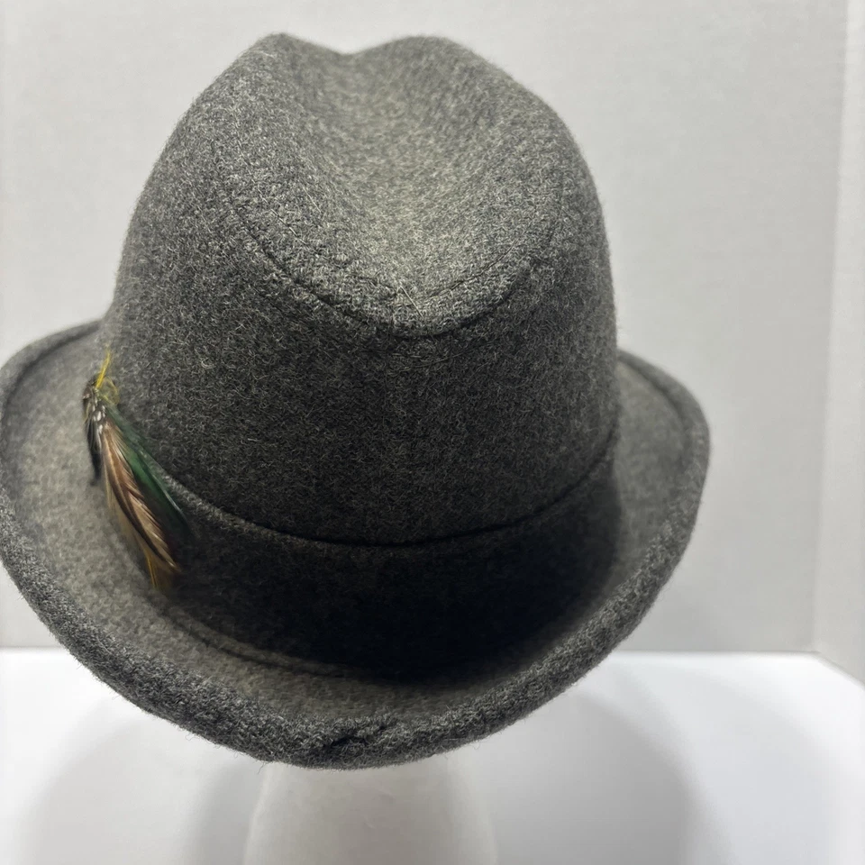Sombrero Fedora Penney’s Towncraft Gris Para Hombre Talla Mediana 7-7 1/8 Lana De Colección Foto 4 de 4