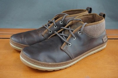 Teva Cedar Desert Boot Shoe Mens 7.5 Brown Leather Chukka Casual Comfort Lace Up