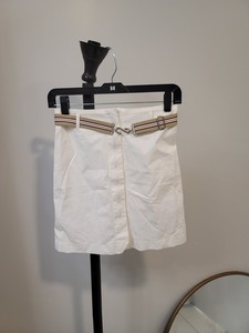 Burberry Girls Plaid Belt Check VTG Skirt Size 14/15 Years Beige