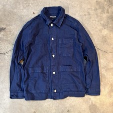 American Giant Roughneck Chore Jacket Navy Blue Size Small Canvas Made In USA